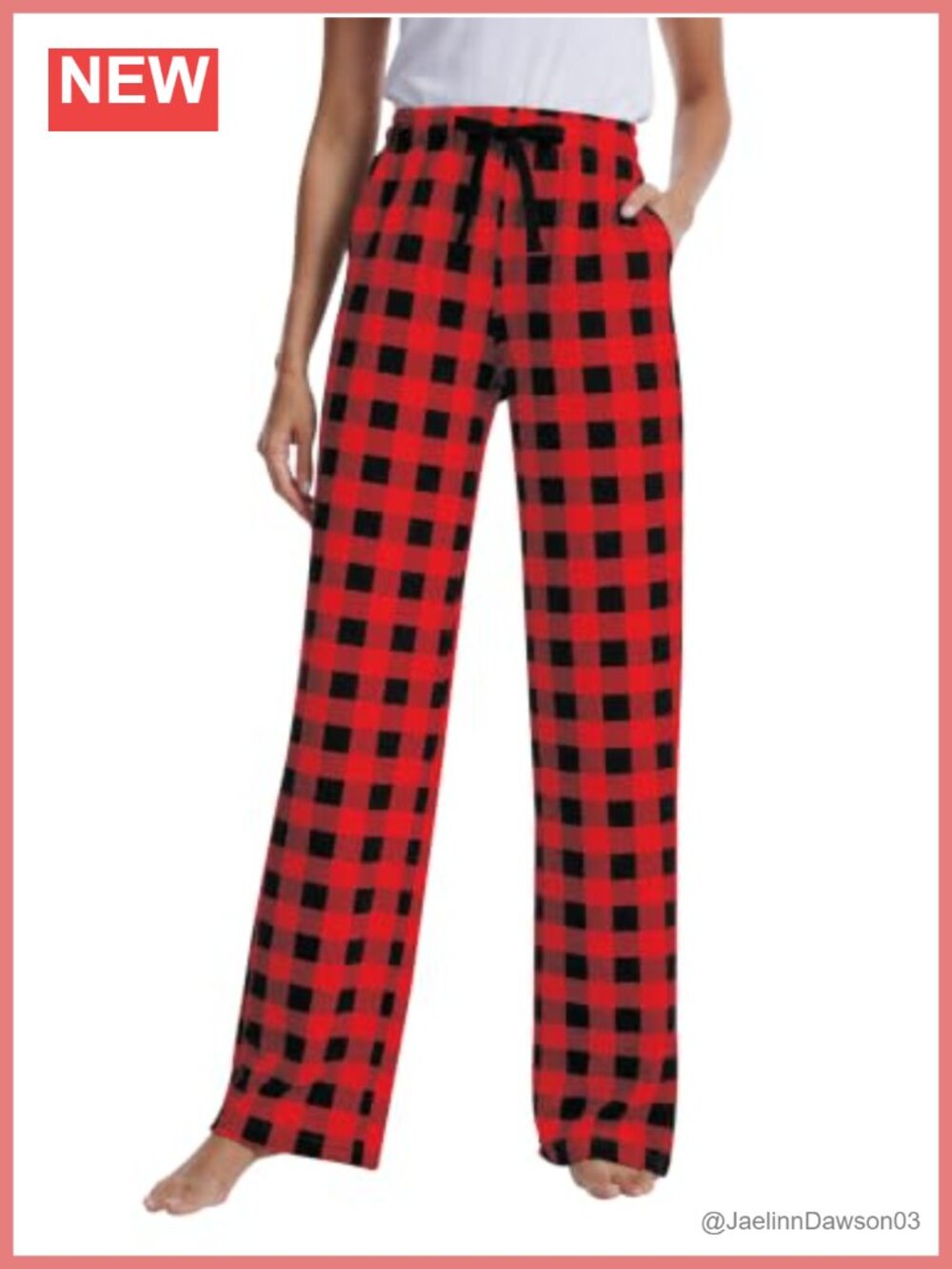 Women's Tall Stretch Flannel Pajama Lounge Pants with Pockets